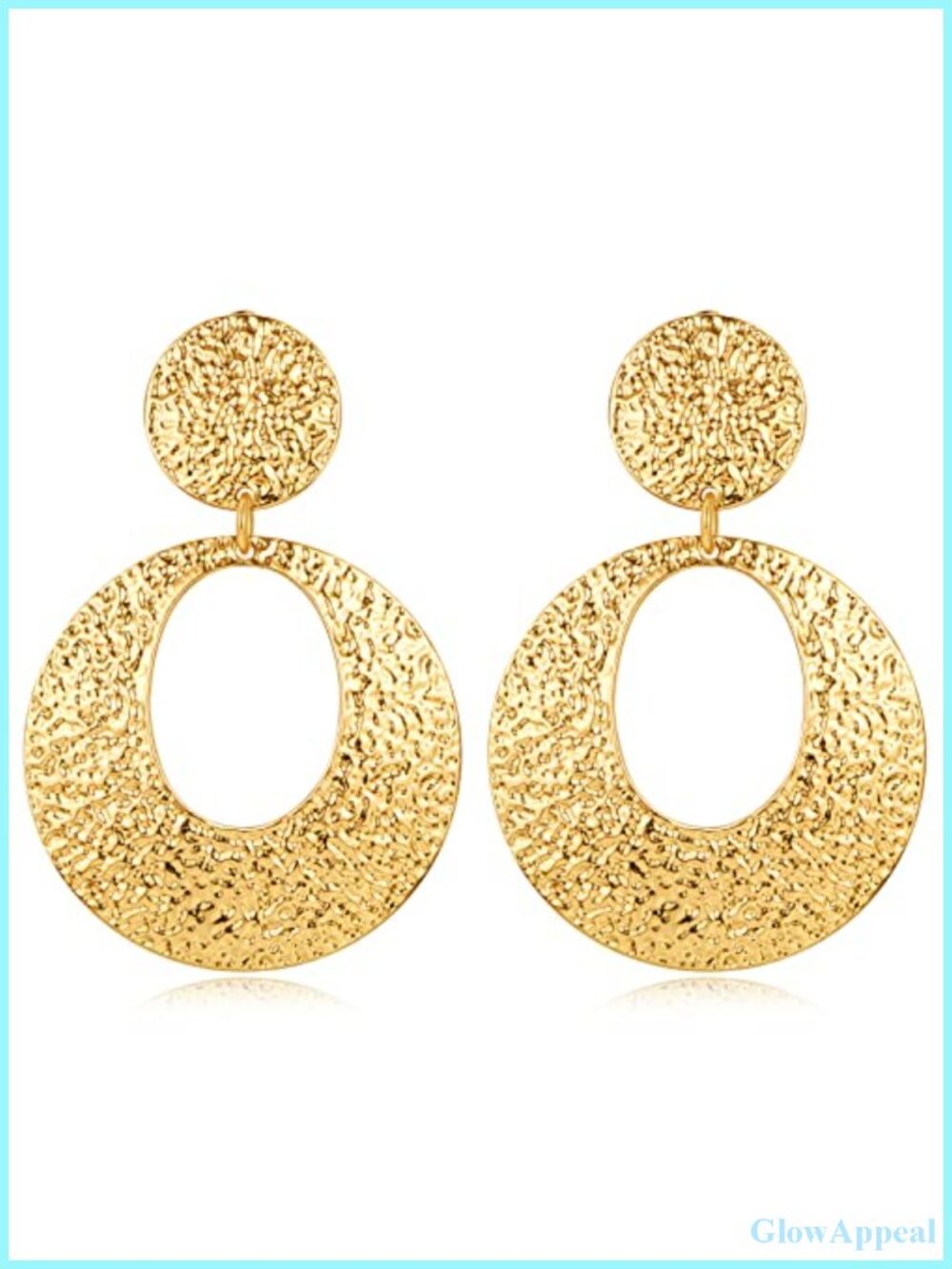 Large Clip On Earrings for Women Statement Gold